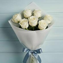 Букет 7 Белых роз Эдлесс Лав в Родниковском