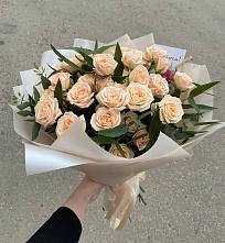 Букет Кремовые розы Латте в Родниковском