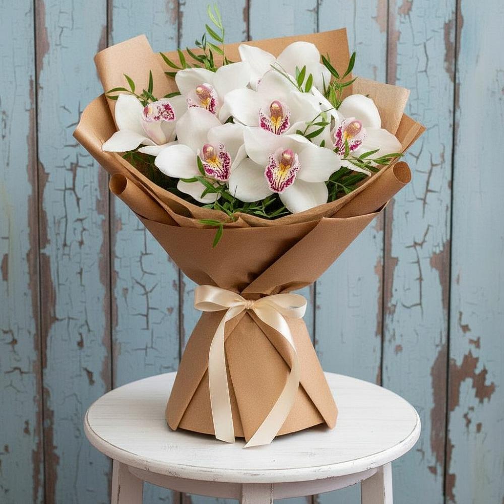 Букет цветов из: Орхидеи и Розы в Родниковском