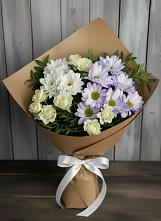 Букет цветов из:  Хризантемы и Розы #REPLACE_PRED# Родниковском