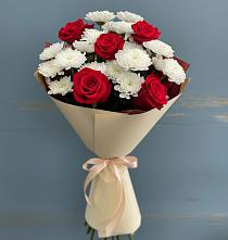 Букет цветов из:  Розы и Хризантемы #REPLACE_PRED# Родниковском