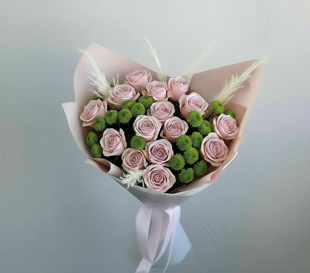 Букет цветов из: Розы и Хризантемы в Родниковском