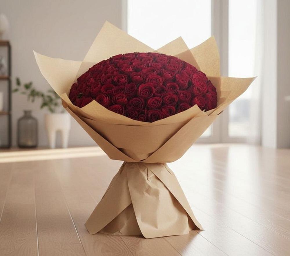Букет 101 Красная роза в Родниковском