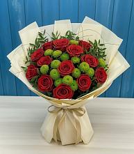 Букет цветов из:  Розы и Хризантемы в Родниковском